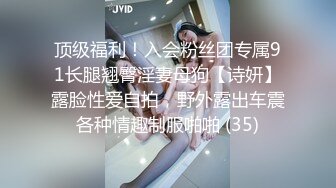 顶级福利！入会粉丝团专属91长腿翘臀淫妻母狗【诗妍】露脸性爱自拍，野外露出车震各种情趣制服啪啪 (35)