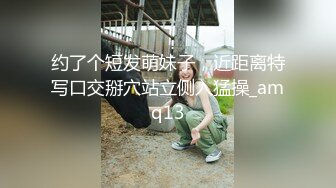 约了个短发萌妹子，近距离特写口交掰穴站立侧入猛操_amq13