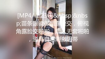 [MP4/ 1.23G]&nbsp;&nbsp;苗条眼镜御姐露脸交，俯视角露脸交啪啪，后入无套啪啪，道具自慰刺激阴蒂