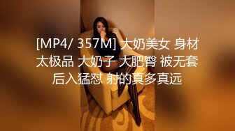 [MP4/ 357M] 大奶美女 身材太极品 大奶子 大肥臀 被无套后入猛怼 射的真多真远