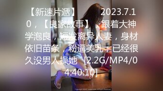 【新速片遞】 ⭐⭐⭐2023.7.10，【良家故事】，跟着大神学泡良，短发离异人妻，身材依旧苗条，粉逼美乳，已经很久没男人操她⭐[2.2G/MP4/04:40:10]