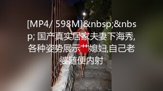 [MP4/ 598M]&nbsp;&nbsp; 国产真实居家夫妻下海秀,各种姿势展示艹媳妇,自己老婆随便内射