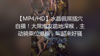 【MP4/HD】水晶假屌插穴自摸！大屌炮友跪地深喉，主动骑乘位爆操，叫起来好骚