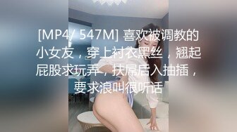 [MP4/ 547M] 喜欢被调教的小女友，穿上衬衣黑丝，翘起屁股求玩弄，扶屌后入抽插，要求浪叫很听话