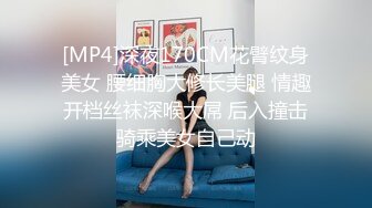 [MP4]深夜170CM花臂纹身美女 腰细胸大修长美腿 情趣开档丝袜深喉大屌 后入撞击骑乘美女自己动