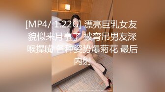 [MP4/ 1.22G] 漂亮巨乳女友 貌似来月事了 被弯吊男友深喉操嘴 各种姿势爆菊花 最后内射