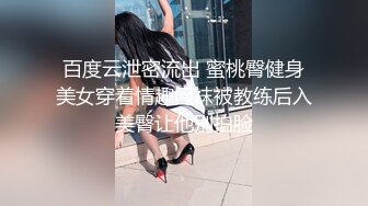 百度云泄密流出 蜜桃臀健身美女穿着情趣网袜被教练后入美臀让他别拍脸